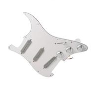 Parti di ricambio per pickup battipenna Battipenna per chitarra elettrica SSS Silver Pickup e assemblaggio durevole precablato caricato Parti Di Ricambio Pickup Del Battipenna (Color : 2)