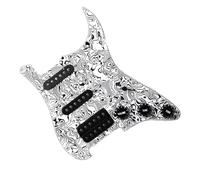 Parti di ricambio per pickup battipenna Pickup per battipenna per chitarra elettrica, gruppo scratchplate precablato caricato SSH nero Parti Di Ricambio Pickup Del Battipenna (Color : C)