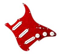 Parti di ricambio per pickup battipenna Pickup per battipenna per chitarra elettrica, gruppo scratchplate precablato caricato SSS bianco Parti Di Ricambio Pickup Del Battipenna (Color : F)