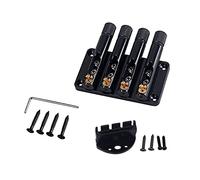 Parti di ricambio per ponte per chitarra a 4 corde con chiave a forma di L e viti per scatola chitarre elettriche basso ukulele ponte per chitarra a 4 corde con chiave a forma di L Viti Set di