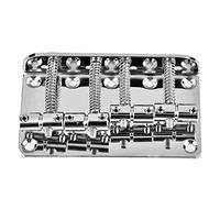 Bnineteenteam Parti di Ricambio per Ponti per Basso Elettrico a 4 Corde per Basso Elettrico con Chiave Esagonale(Argento)