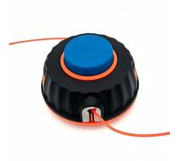 Parti di ricambio per testina del decespugliatore in nylon durevole, adatte per M10*1.25, nero e blu con accenti arancioni, facili da installare per attrezzature per la cura del tappeto erboso, decesp