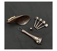 Parti di ricambio per violino 1 set 4/4 violino in legno ebano accessori parti raccordi, cordiera+pioli di sintonizzazione+puntine terminali+mento/supporto mento (colore: stile 1)