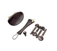 Parti di ricambio per violino Accessori In Legno Di Ebano Per Violino 4/4 PartiCordieraPiroli Di AccordaturaPuntaliPoggiamento/Supporto Per Mentoniera(Complete 5)
