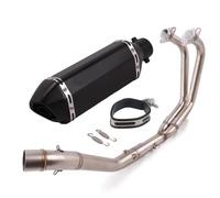 parti di scarico Slip-on Di Scarico Moto Silenziatore Di Scarico In Acciaio Inox Parti Di Scarico 51mm Per Y&amaha YZF R25 R3 MT-03 MT03(Type D)