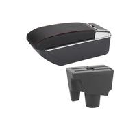 Parti Di Scatola Portaoggetti Per Toyota Per Aqua Per Prius C Bracciolo Auto Accessori Interni Per Auto Scatola Portaoggetti(D1 Black red No USB)