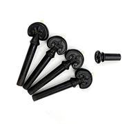 Parti di Violino 4 Pz Bella Scultura 4/4 Violino Ebano Tuning Pioli Con Endpins Violino Ricambi Accessori Raccordi accessori per violino
