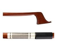 Parti di Violino Bastone Per Violino In Legno Brasiliano Non Finito Bastone In Legno Con Impugnatura In Pelle Di Pecora Avvolgimento In Filo Nero E Argento Per Arco Per Violino 4/4 Fai-da-te accessori