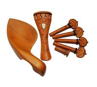 Parti Di Violino Intagliato Set Pegs Chin Pl Resto Copertura Tarchiglio Endpin Inlay Shells Perla Accessorio Violin (Color : Boxwood)