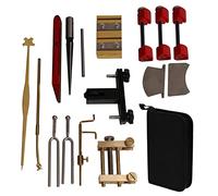 Parti di Violino Qualità 17 Pcs Violino Suono Colonna Gancio Clip Suono Colonna Righello Apparecchio Strumento Abrasivo Diapason Riparazione Violino Tool Bag Set accessori per violino