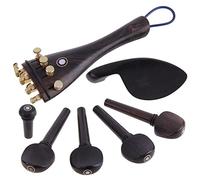 Parti di Violino Set Di Parti Di Violino Ebano Mentoniera Cordiera Sintonizzatore Fine Tuning Peg Tailgut Endpin Kit Per 4/4 Violino Di Ricambio accessori per violino