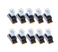 Parti e ricambi 10Pc MY4NJ 14PIN 4DPDT Elettronico Micro Mini Relè Elettromagnetico 5A Bobina con Base Presa PYF14A DC12V DC24V AC110V 220V Accessori elettronici (Size : AC220V)
