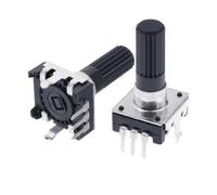 Parti EC12 Encoder rotativo da 360 gradi RE12 Encoder audio 3 pin 24 posizioni No con maniglia dell'interruttore a pulsante(20mm Plum handle,1pcs)
