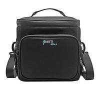 Parti Fish Borsa Termica Porta Pranzo Media Borsa Frigo per Adulto, 12L 5-strati Termiche Vivande Lunch Bag Ermetico Impermeabile Antiperdite Anticaduta Viaggio Camping Lavoro Palestra, Classico Nero