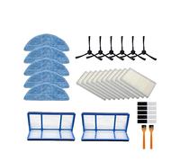 Parti for aspirapolvere robot Spazzola laterale Filtro antipolvere primario Mop Filtro Hepa compatibile con Ilife V5 V5s V3 V3s V5pro V50 V55 X5 V5s ProAQ (Color : 30pcs)
