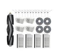 Parti for aspirapolvere Sacchetto for la polvere Filtro Hepa Spazzola laterale principale Mop Pattumiera, compatibile for accessori Ecovacs Deebot X1 OMNI / T10 OMNI (Color : 25PCS)