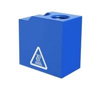 Parti for stampante 3D for blocco riscaldato in alluminio Volcano V2 for estrusore hotend E3D V6, blocco riscaldante in silicone, termistore riscaldante distintivo(Blue Aluminium,2PCS)