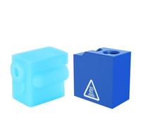Parti for stampante 3D for blocco riscaldato in alluminio Volcano V2 for estrusore hotend E3D V6, blocco riscaldante in silicone, termistore riscaldante distintivo(Blue Aluminium Sock,2PCS)
