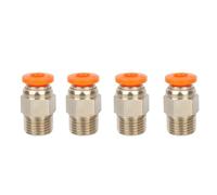 Parti for stampante 3D PC4-01 Raccordi pneumatici dritti Adattatore di alimentazione V6 Tubo di alimentazione in PTFE 4 * 2 for E3D Hotend da 1,75 mm distintivo(Orange 01 4pcs)
