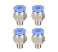 Parti for stampante 3D PC4-01 Raccordi pneumatici dritti Adattatore di alimentazione V6 Tubo di alimentazione in PTFE 4 * 2 for E3D Hotend da 1,75 mm distintivo(Blue m6 4pcs)