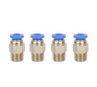 Parti for stampante 3D PC4-01 Raccordi pneumatici dritti Adattatore di alimentazione V6 Tubo di alimentazione in PTFE 4 * 2 for E3D Hotend da 1,75 mm distintivo(Blue 01 4pcs)