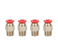 Parti for stampante 3D PC4-01 Raccordi pneumatici dritti Adattatore di alimentazione V6 Tubo di alimentazione in PTFE 4 * 2 for E3D Hotend da 1,75 mm distintivo(Red 01 4pcs)