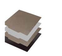 Parti for stampante 3D Piastra di costruzione in lamiera di acciaio for molle rivestita in polvere PEI testurizzata bifacciale(Gold PEI WITH Base,235X235mm Ender3)