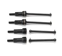 Parti Giocattoli RC Per Arrma Per Mojave Per Grom 1/14 Set Di Alberi In Acciaio CVD Trasmissione Anteriore E Posteriore Dadi Ruota In Alluminio Ricambi Per Auto RC(Black)