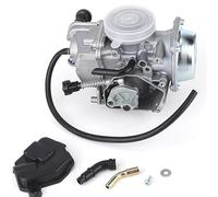 Parti Kit Di Riparazione E Revisione Del Carburatore Per Moto Per Rancher 350 TRX350 Con Coperchio Base Acceleratore Nero Ripristino Carburatore(Insieme 1)