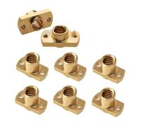 Parti meccaniche con vite a sfere e dado 4/8 pz T8 Dado Trapezoidale Vite Ottone Passo 2mm Conduttrice 8mm(8Pcs)