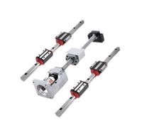 Parti meccaniche con vite a sfere e dado 4 pz HGW20CC Slider + 1 SFU2005 Vite a ricircolo di sfere + 2 HGR20 Kit guide quadrate Guide lineari(700mm)