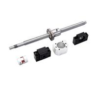 Parti meccaniche con vite a sfere e dado SFU2504 Vite a sfere C7 con estremità lavorata + dado + alloggiamento + supporto terminale BK/BF20 + giunto(400mm)