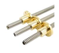 Parti meccaniche con vite a sfere e dado Un pezzo di barra filettata T10 in acciaio inossidabile, for escavatore, motore passo-passo, passo 14 mm(600mm)