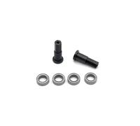 Parti Modelli RC Per WPL D12 1/10 RC Car Parts Metallo Aggiornato 6.3 9.5 3.17mm Cuscinetto Assale Anteriore Coppa Accessori Decorativi(Black)