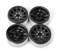 Parti Modellini RC Per Axial Per SCX10 90046 Per TRX4 D90 D110 CC01 GEN8 Per Wraith Metallo 1.9 "Beadlock Cerchioni 25mm Larghezza 1/10 Refit RC Crawler Accessori Auto(Black)