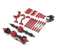 Parti Modellini RC Per MN98 99S Per MN D90 D91 D96 1/12 RC Car Parts Aggiornamento Asse Anteriore E Posteriore Tirante Ammortizzatore Staffa Kit Modifica(Red)