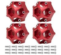 Parti Modellini RC Per Pro-Line Per Racing PRO633701 PL28 MX28 1/10 4 Pezzi Alluminio 6x30 A 12mm Adattatore Esagonale RC Riparazione Auto Modifica Parti Aggiornamento(Red)