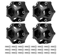 Parti Modellini RC Per Pro-Line Per Racing PRO633701 PL28 MX28 1/10 4 Pezzi Alluminio 6x30 A 12mm Adattatore Esagonale RC Riparazione Auto Modifica Parti Aggiornamento(Black)