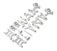 Parti per auto RC Compatibile Con 14301 14302 1/14 RC Auto Parti Di Aggiornamento Kit Metallo Braccio Di Sospensione Sterzo Tazza Asta Di Collegamento Sterzo Accessori Di Montaggio Set(White)