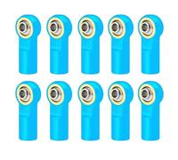Parti per Auto RC per AXIAL per SCX10 D110 per Tamiya CC01 per Racing 1/10 10 Pezzi Metallo M3 Barra Collegamento in Alluminio Tirante Terminale Giunto Sferico Parti Ricambio per Auto RC(Blue)