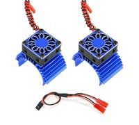 Parti per Auto RC per Axial per Scx10 per Traxxas per Trx4 per Tamiya 1/8 2 Pezzi 380 540 550 3650 3660 3670 Dissipatore Calore del Motore Ventola Raffreddamento 36mm(Blue)