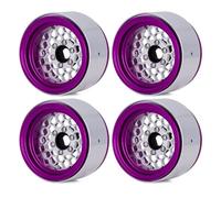 Parti per auto RC Per Axial Per SCX10 Per TRX4 Per TRX6 D90 VS4-10 Per Redcat Gen8 1/10 4 Pezzi Cerchioni Beadlock In Lega Di Alluminio Da 1,9 Pollici Parti Di Aggiornamento Per Crawler RC(White)