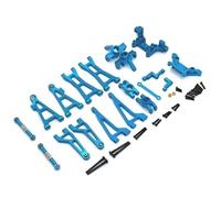Parti per auto RC Per MJX 16207 16208 16209 1/16 Gruppo Sterzo Metallo Braccio Sospensione Tazza Asta Collegamento Torre Ammortizzatore Set Kit Parti Aggiornamento Auto RC(Blue,16208 16209 16210)