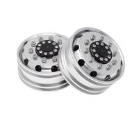 Parti per Auto RC per Tamiya 1/14 Trattore per Rimorchio da Arrampicata Parti di Aggiornamento per Auto RC Set Completo Mozzi Ruota Anteriore E Posteriore in Alluminio Cerchi(2 PCS Front)