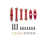 Parti per Auto RC per Tamiya per TT-02 TT-02D 1/10 Cuscinetto A Sfere in Alluminio Manovella Sterzo Collegamento Set RC Drift Car Parts(Red)