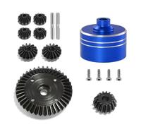 Parti per Auto RC per Tamiya per TT02 per TT02B XV02 1/10 rc Car Upgrade Parts Cassa Differenziale Metallo E Set di Ingranaggi Differenziali Acciaio(Blue)
