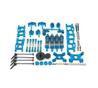 Parti per auto RC Per WLtoys 144001 124019 Ammortizzatori In Metallo E Tiranti Kit Modifica Vulnerabili Set 14 Pezzi Accessori Per Auto RC Sostituzione(Blue)