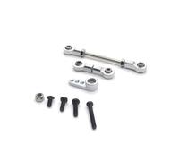 Parti per auto RC Per WLtoys 284131 K969 K979 K999 P939 RC01 Per MINI-Q Per MINI-Z 1/28 Asta Metallo Collegamento Dello Sterzo Anteriore Braccio Servo 28T Ricambi Auto RC(Silver)