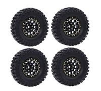 Parti Per Axial Per SCX24 Per FCX24 1/24 Per TRX4M 1/18 4 Pezzi 1,0 Pollici Più Mozzo Ruota Beadlock Cerchioni RC Crawler Auto Parti Di Aggiornamento(B With Tire)