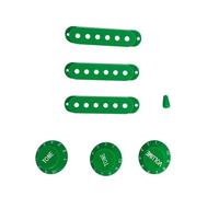 Parti Per Chitarra 1 Set Coperture E Manopole Pickup Single Coil Verdi Coperture Pickup Per Chitarra 1 Volume 2 Manopole Tono Punta Interruttore parti di chitarra(3/4)